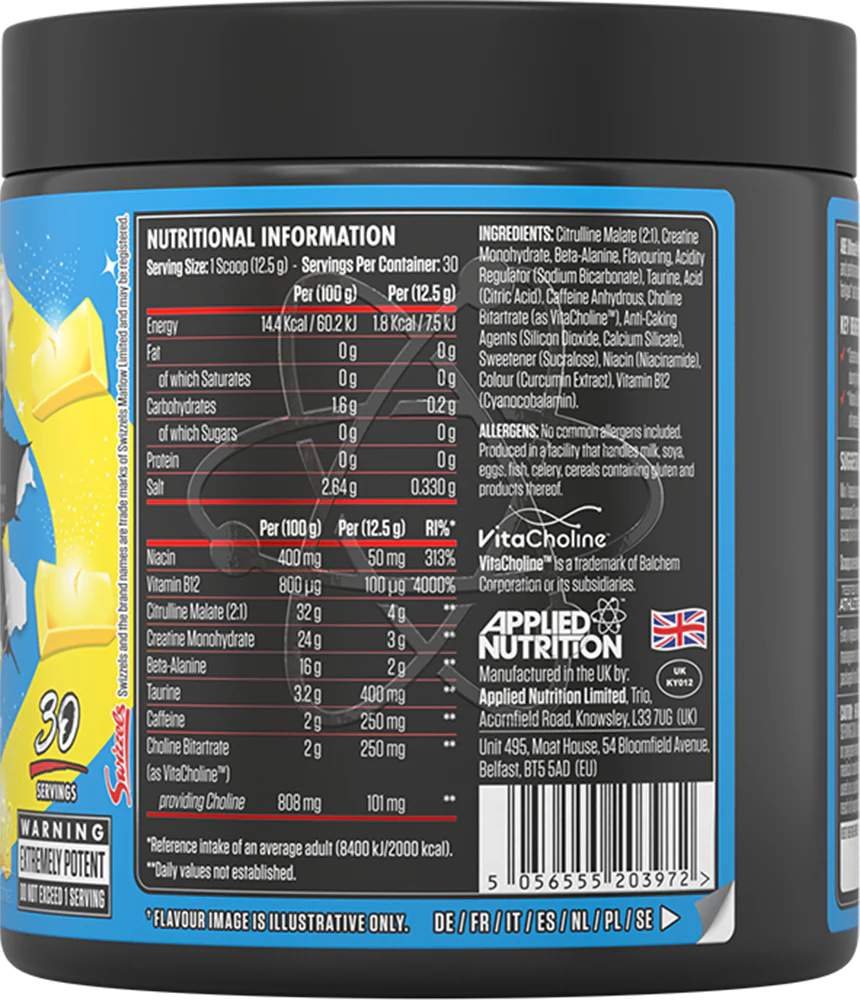 ABE Ultimate Pre-Workout Swizzels Refreshers Lemon (375 g) - Image 2