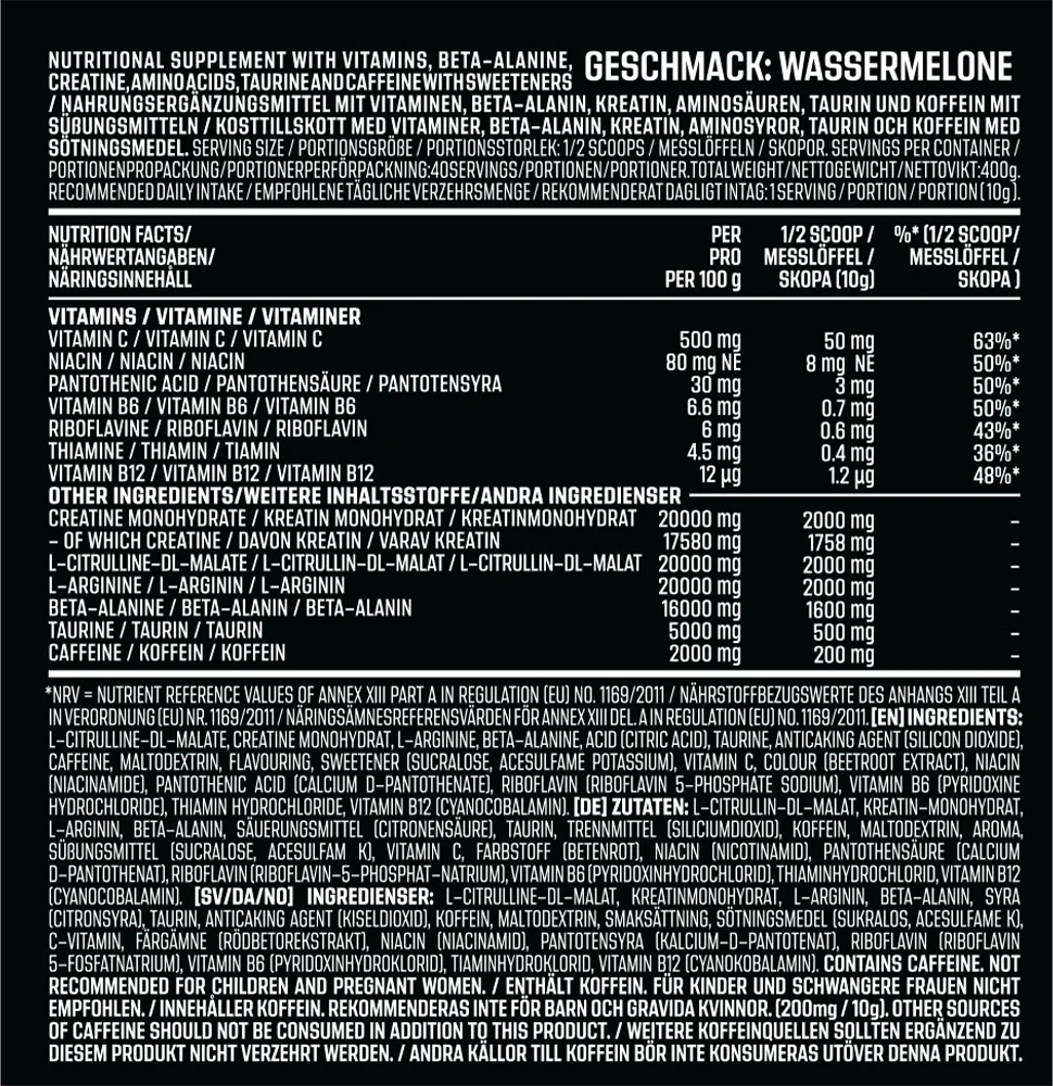 AK47 Labs Schizo Pre-Workout Eden's Apple (400 g) - Image 2