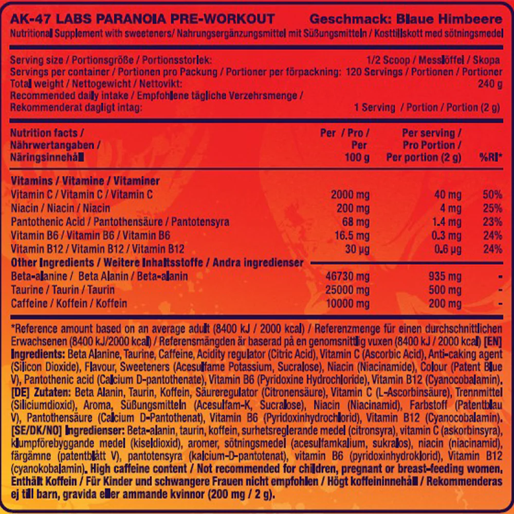 AK47 Pre-Workout Pineapple Punch (240 g) - Image 2
