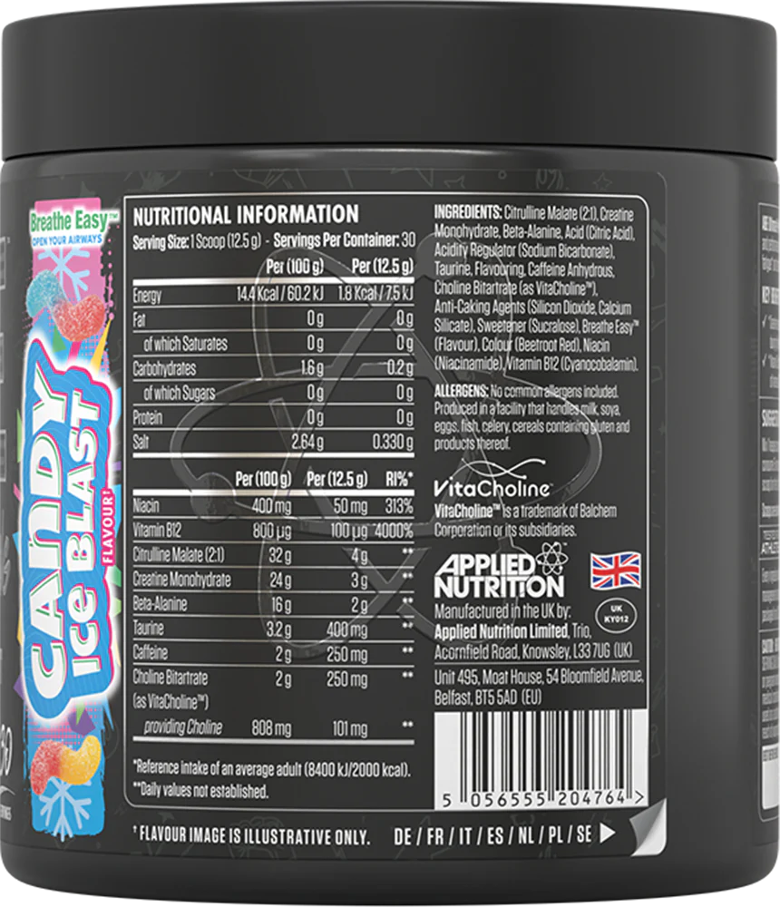 Applied Nutrition ABE Ultimate Pre-Workout Candy Ice Blast (375 g) - Image 2