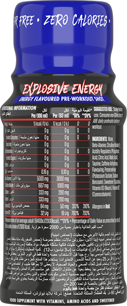 Applied Nutrition ABE Ultimate Pre-Workout Shot Energy (12 x 60 ml) - Image 3