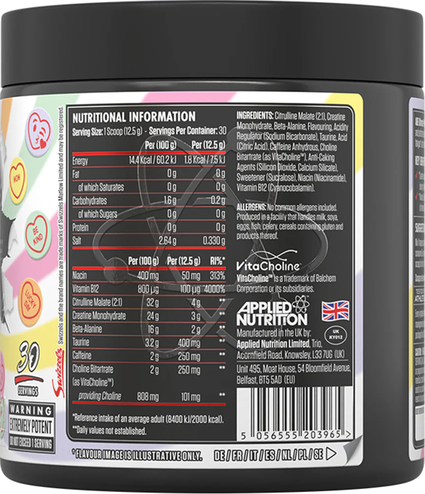 Applied Nutrition ABE Ultimate Pre-Workout Swizzels Love Hearts (375 g) - Image 2