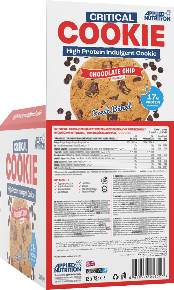 Applied Nutrition Critical Cookie Chocolate Chip (12 x 73 g) - Image 2
