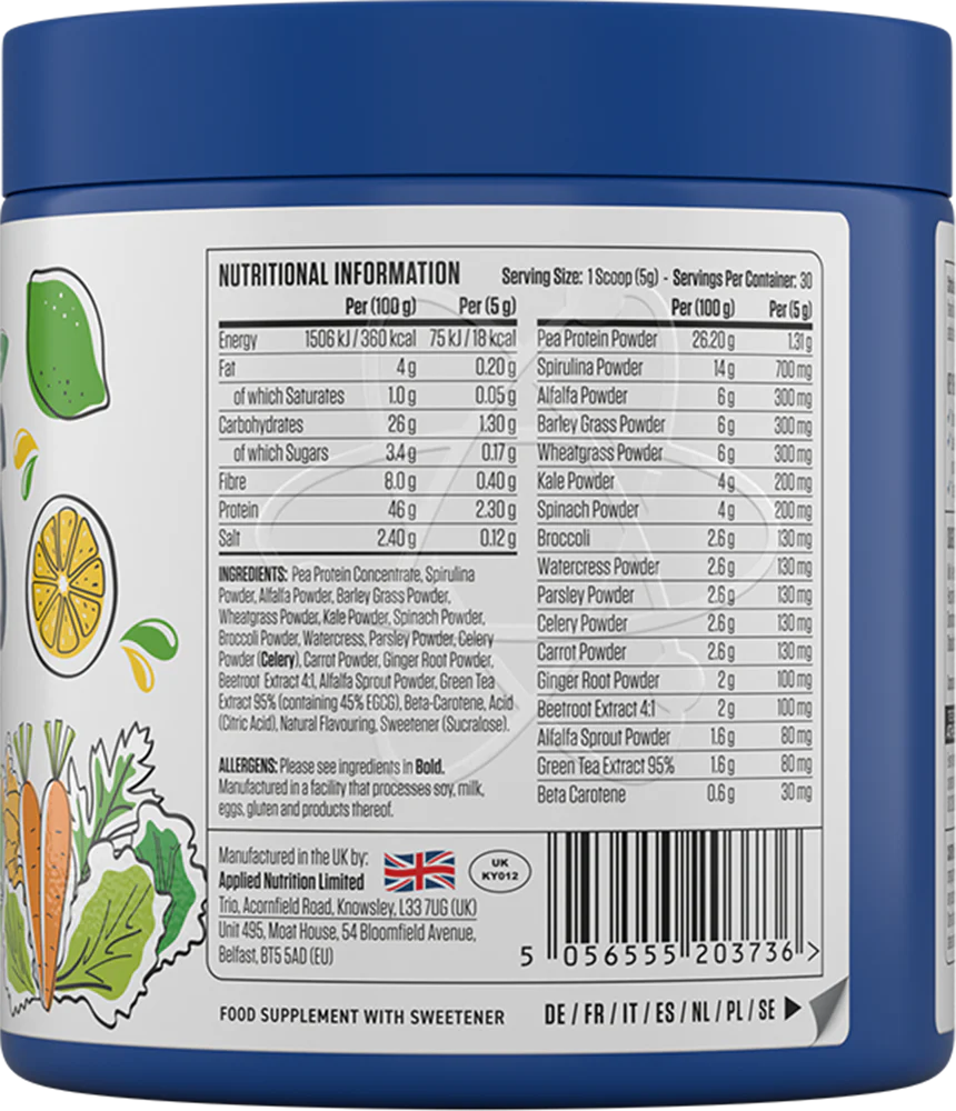 Applied Nutrition Critical Greens Citron-Citron vert (150 g) - Image 2