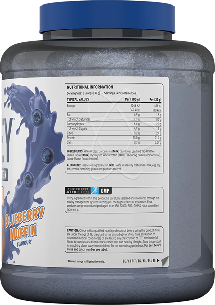Applied Nutrition Critical Whey Blueberry Muffin (2000 g) - Image 2