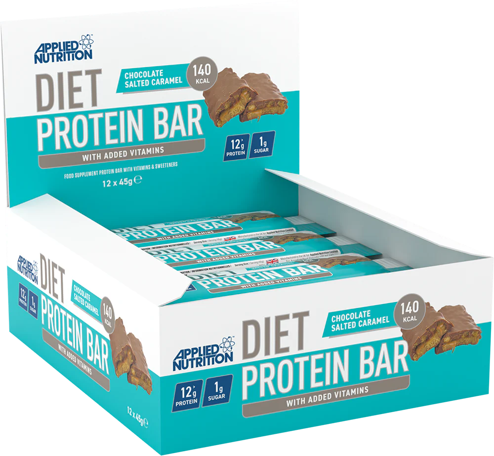 Applied Nutrition Diet Protein Bar Chocolat Caramel salé (12 x 45 g)
