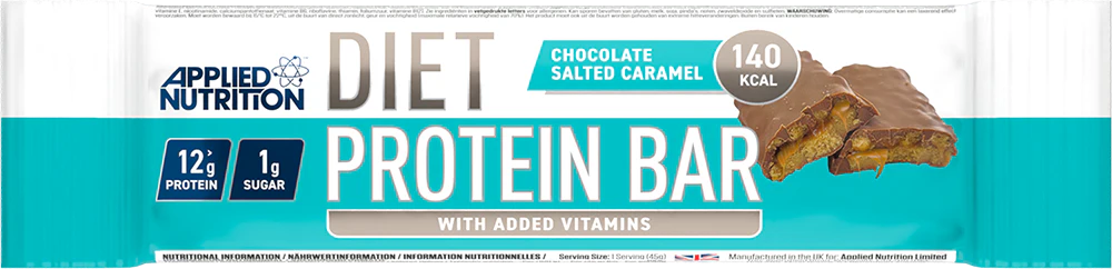 Applied Nutrition Diet Protein Bar Chocolat Caramel salé (12 x 45 g) - Image 2