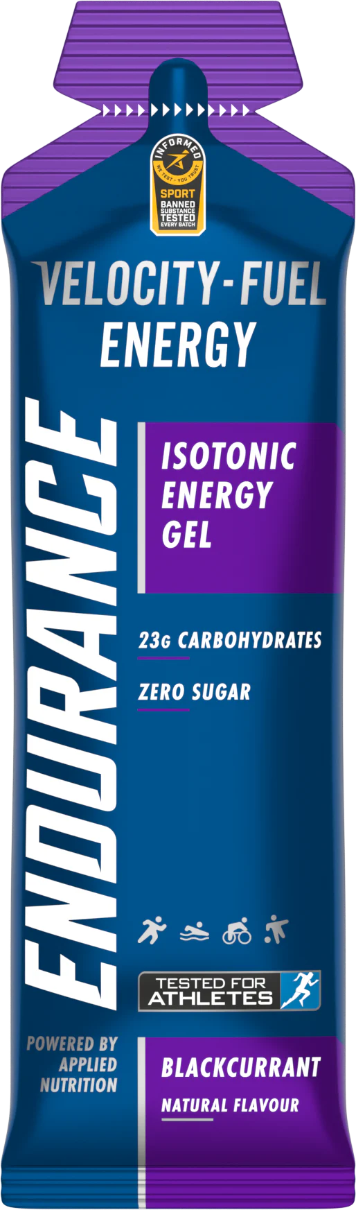 Applied Nutrition Endurance Isotonic Energy Gel Energy Cassis (20 x 60 ml) - Image 2