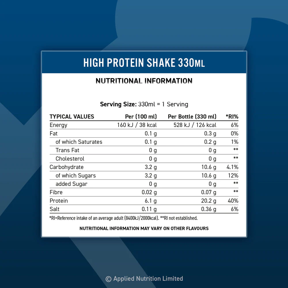 Applied Nutrition High Protein Shake Strawberry & Cream (8 x 330 ml) - Image 3