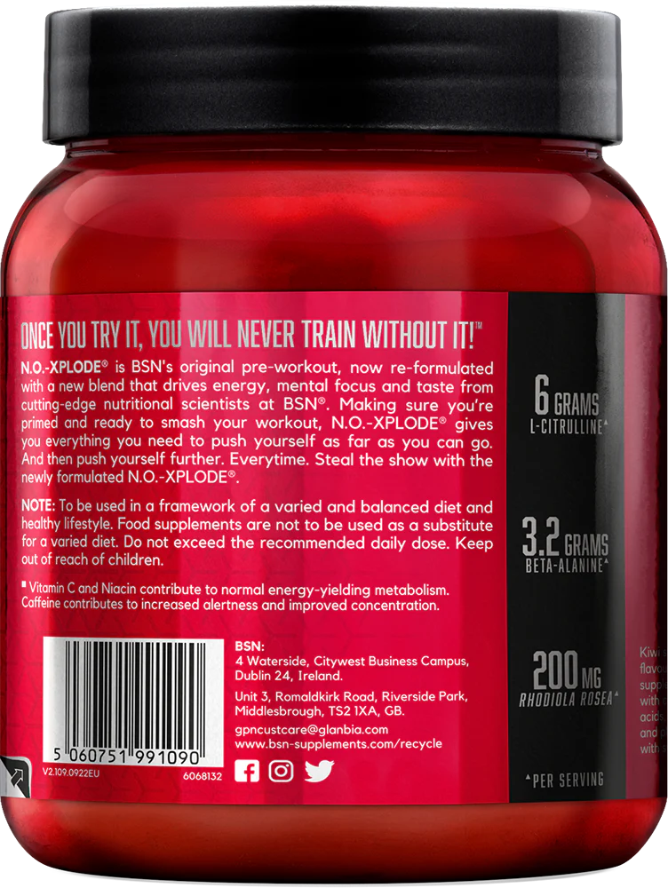 BSN NO-Xplode Green Burst (390 g) - Image 3