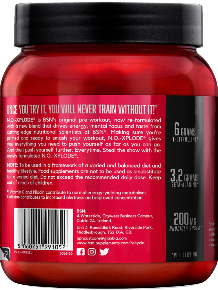 BSN NO-Xplode Red Rush (390 g) - Image 3