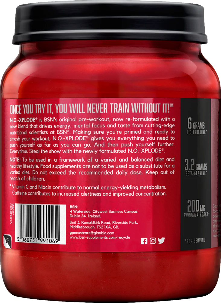 BSN NO-Xplode Red Rush (650 g) - Image 3