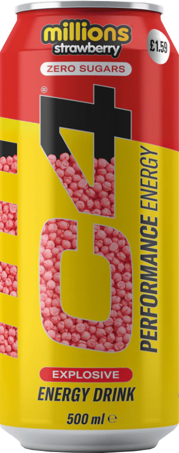 C4 Energy Millions Strawberry (12 x 500 ml) - Image 2