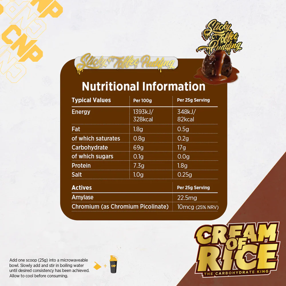 CNP Cream Of Rice Sticky Toffee (2000 g) - Image 2