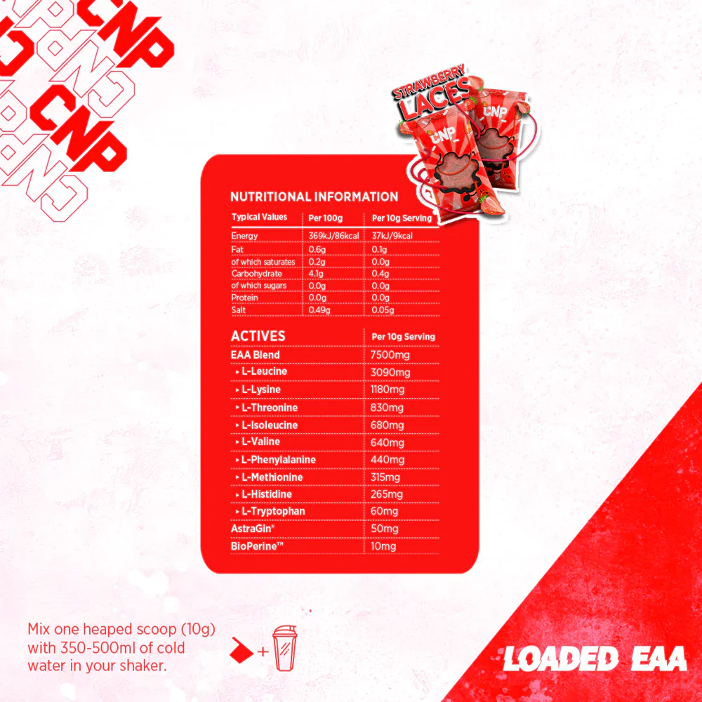 CNP Loaded EAA Strawberry Laces (300 g) - Image 2