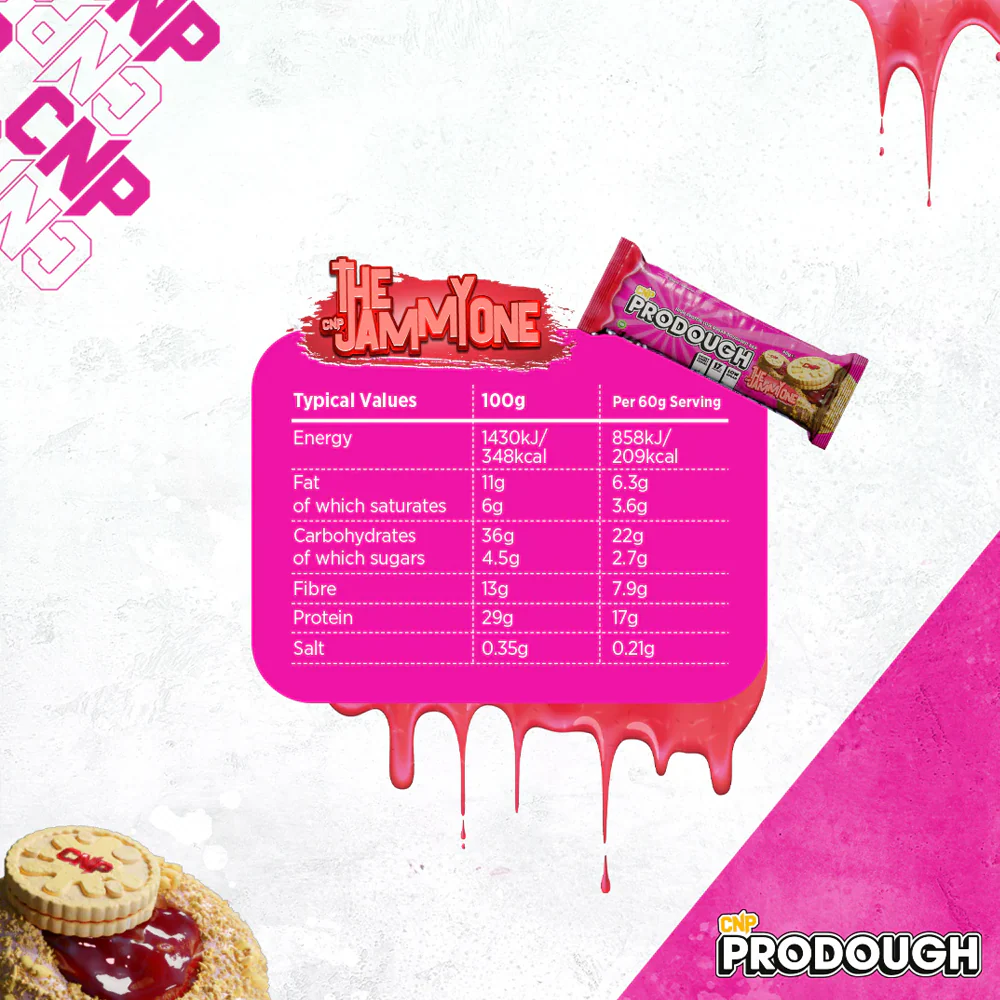 CNP ProDough Doughnut Bars The Jammy One (12 x 60 g) - Image 2