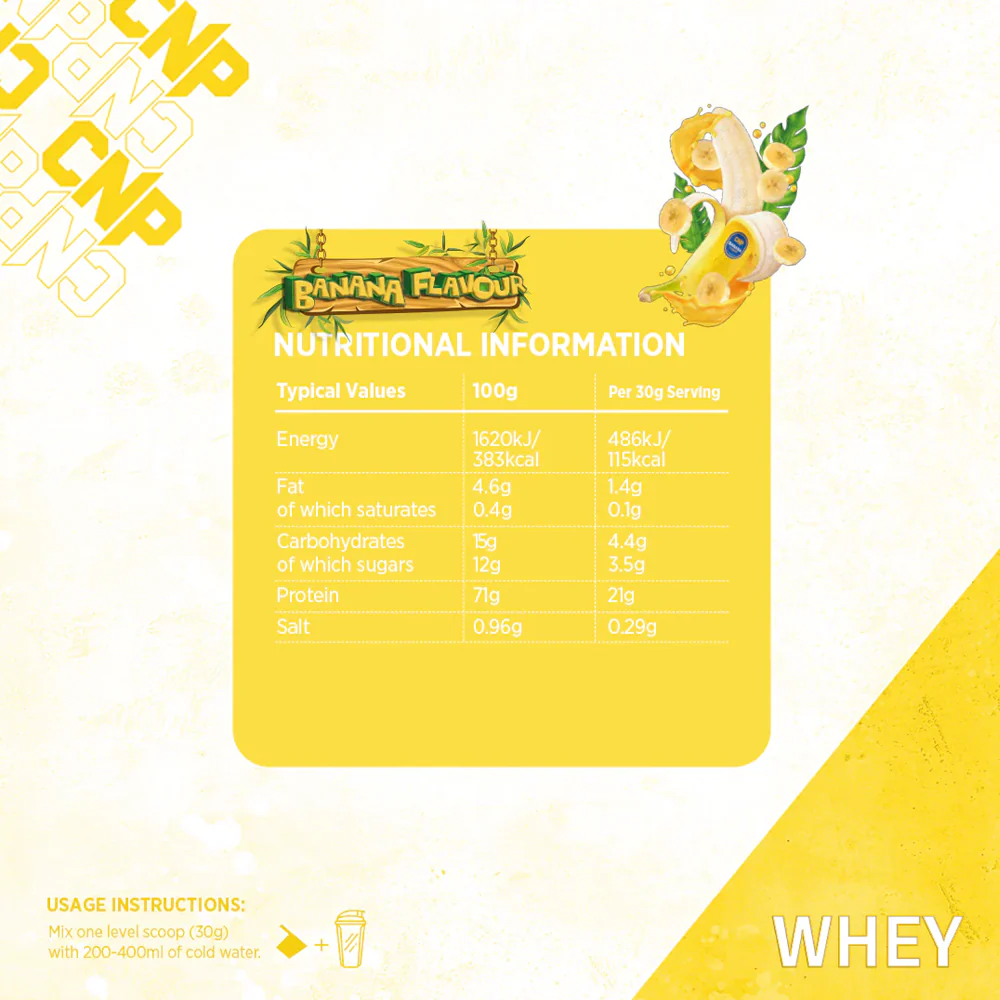 CNP Whey Banane (900 g) - Image 2