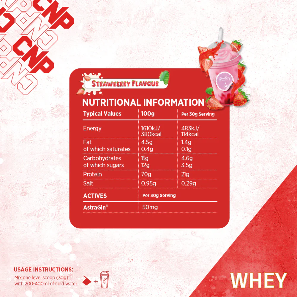 CNP Whey Fraise (900 g) - Image 2