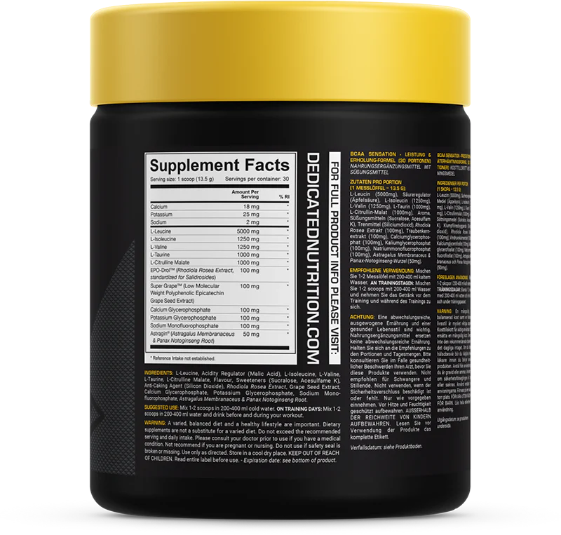 Dedicated Nutrition BCAA Sensation Sour Candy Chews (345 g) - Image 2