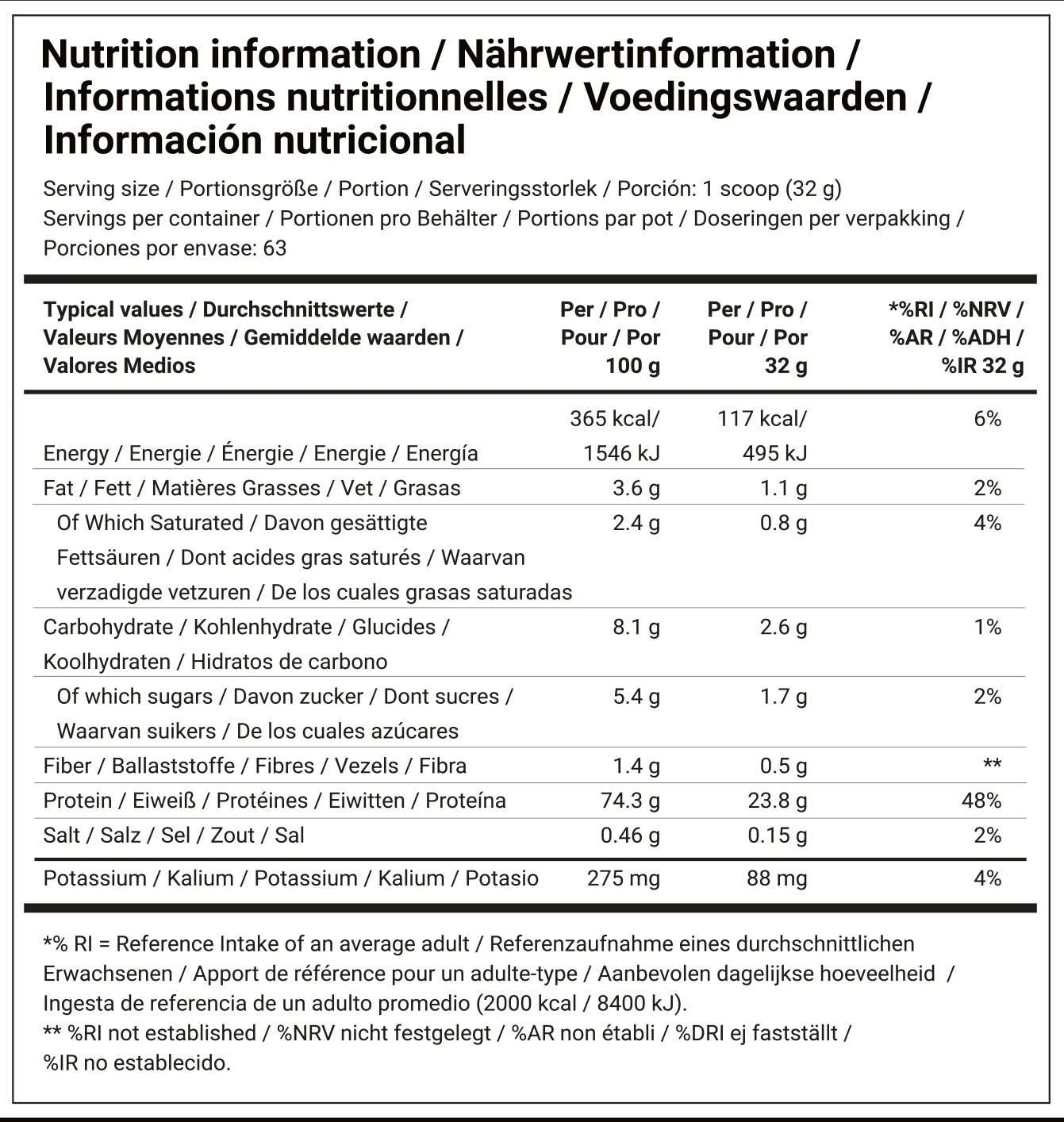 Dedicated Nutrition Fusion Pro Chocolat (2016 g) - Image 2