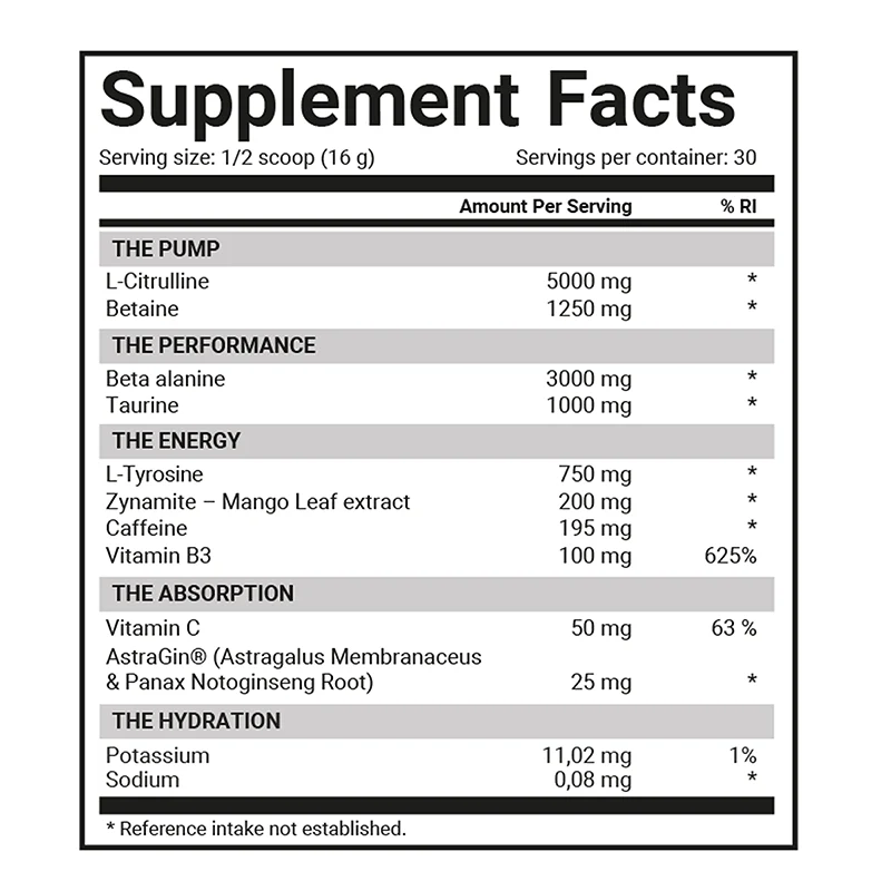 Dedicated Nutrition Unstoppable Pre-workout - 420 g - Energy - Image 3