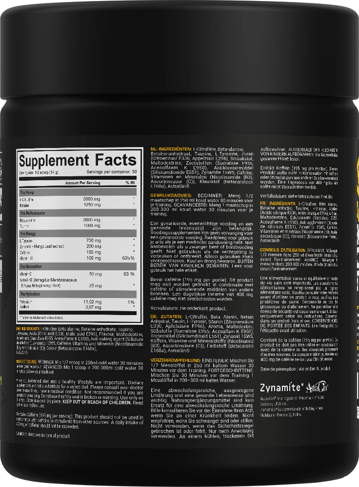 Dedicated Nutrition Unstoppable Pre-workout Tropical (420 g) - Image 2