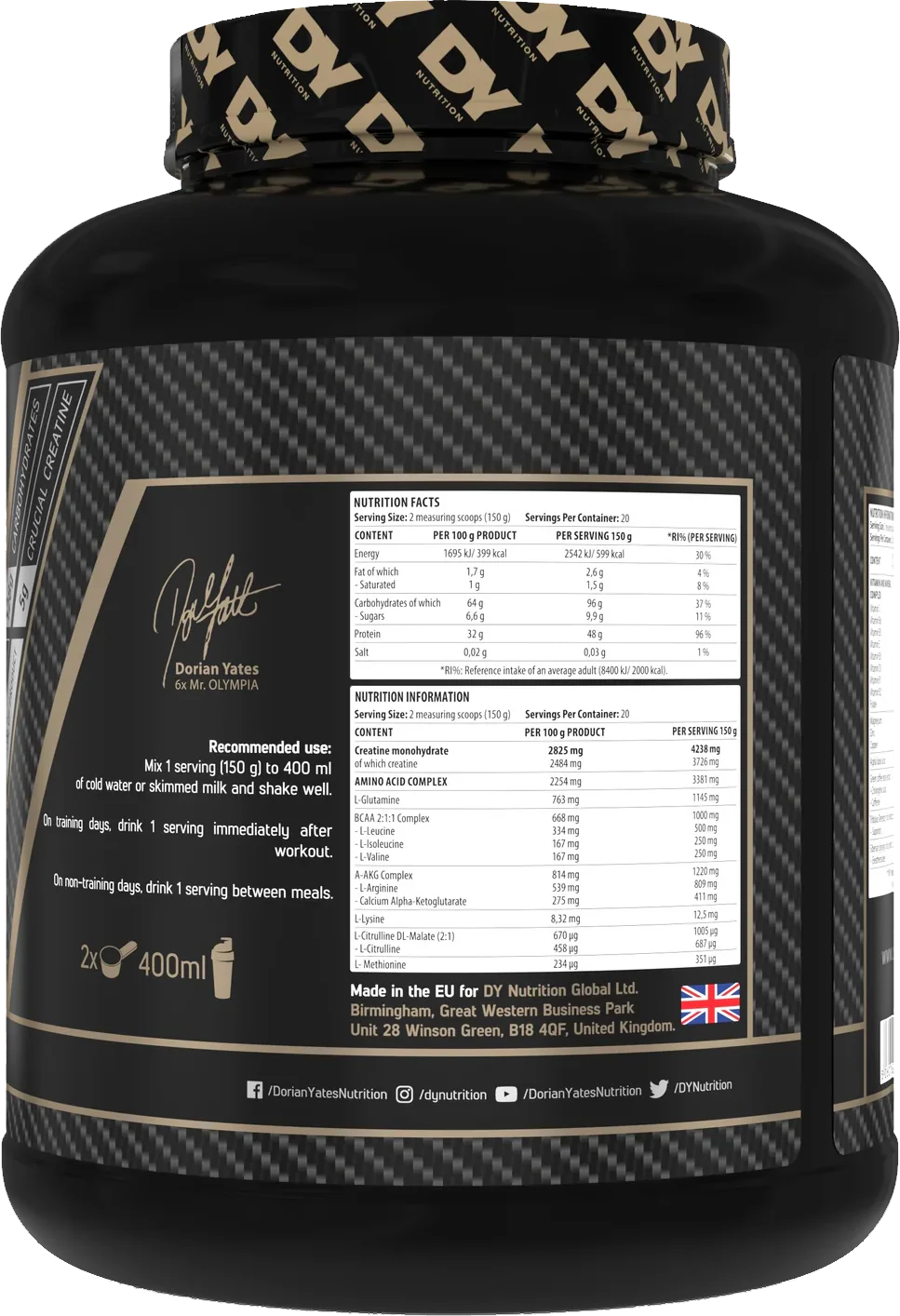 DY Nutrition Game Changer Mass Vanille (3000 g) - Image 2