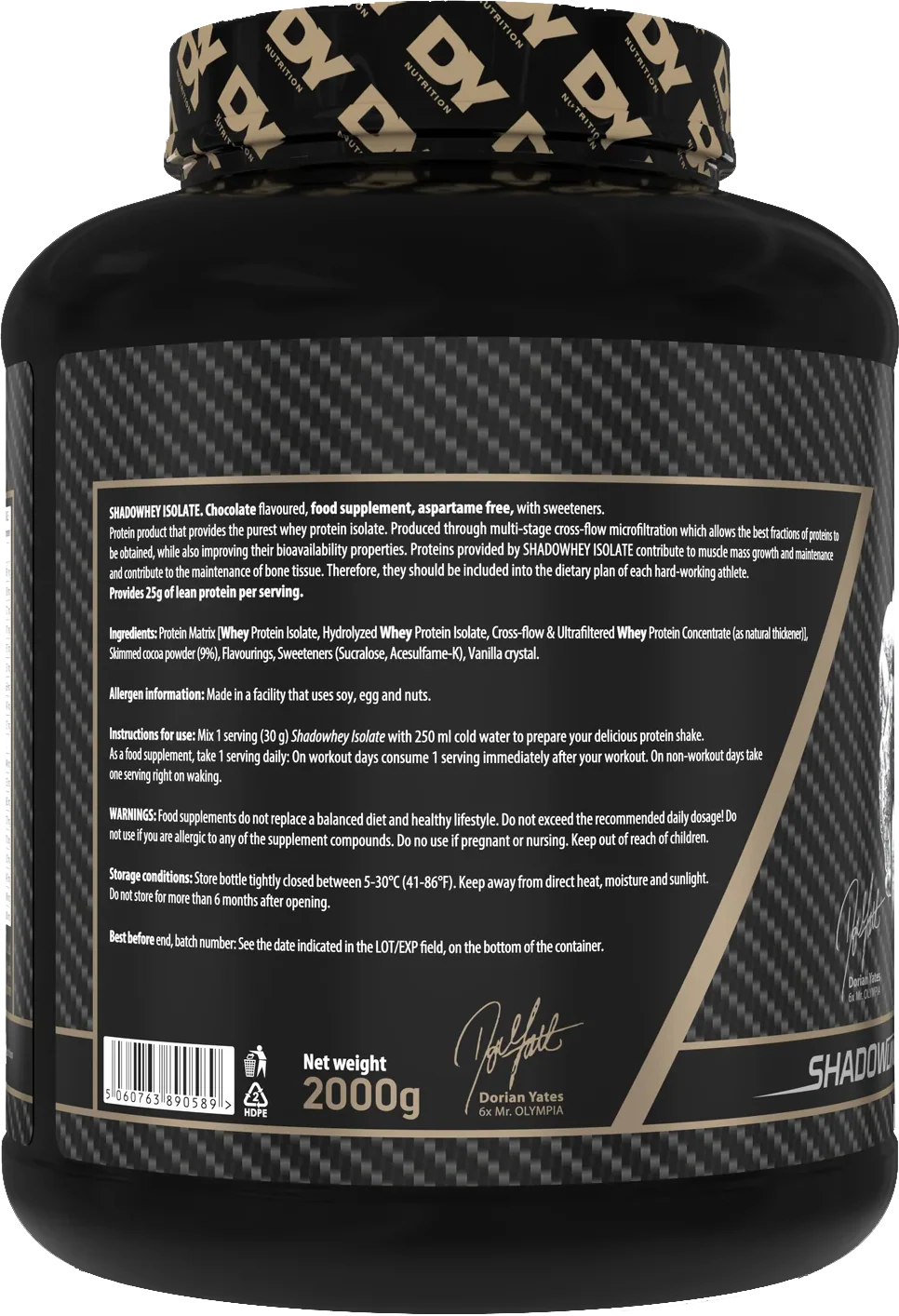 DY Nutrition Shadowhey Isolate Vanille (2000 g) - Image 3