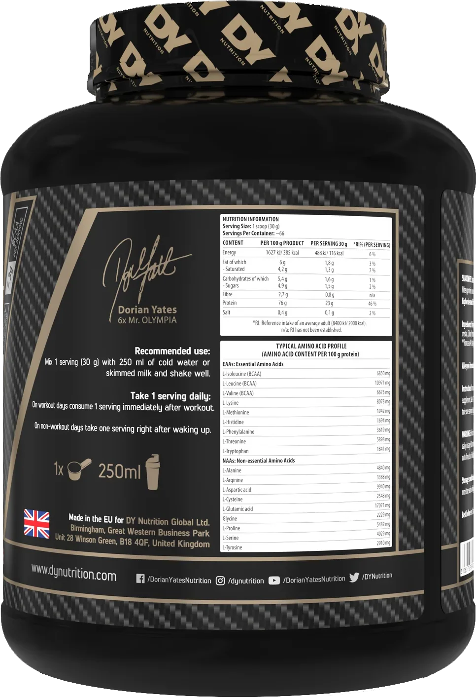DY Nutrition Shadowhey Vanille (2000 g) - Image 2