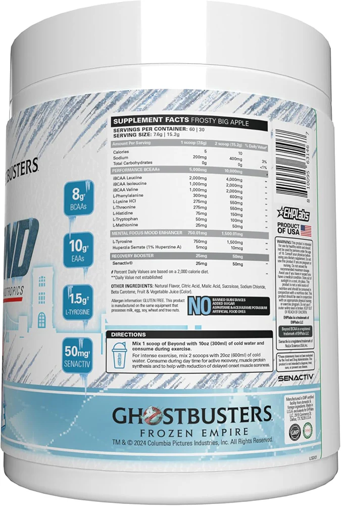 EHP Labs Beyond BCAA+EAA Intra-Workout Frosty Big Apple (60 doses) - Image 2