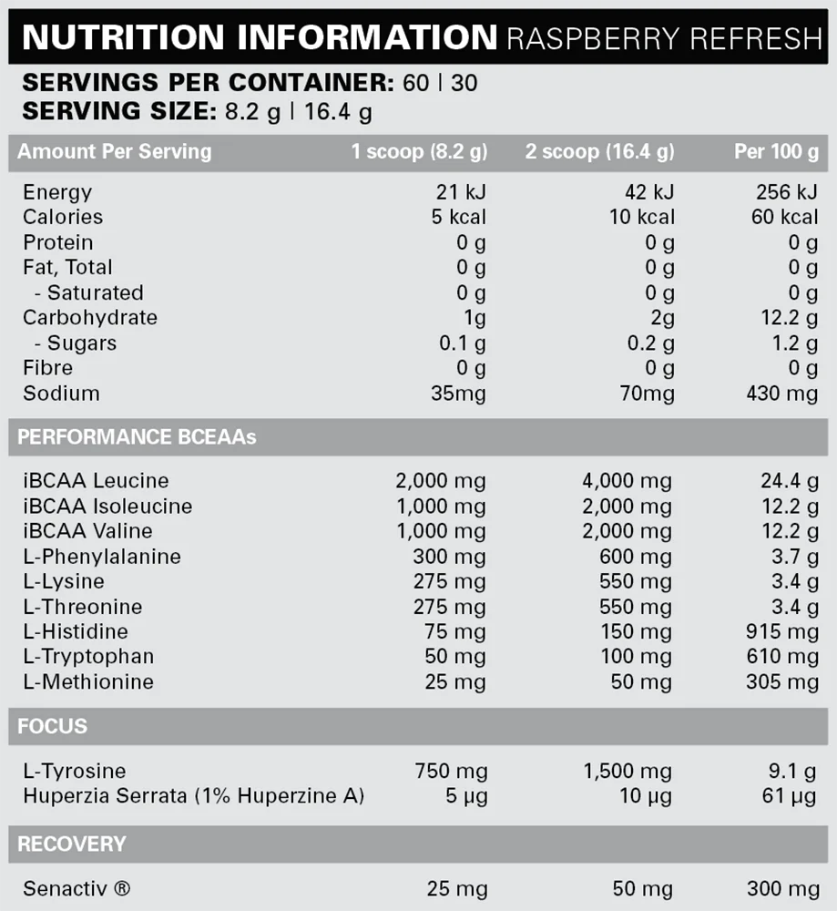 EHP Labs Beyond BCAA+EAA Intra-Workout Raspberry Refresh (60 doses) - Image 2