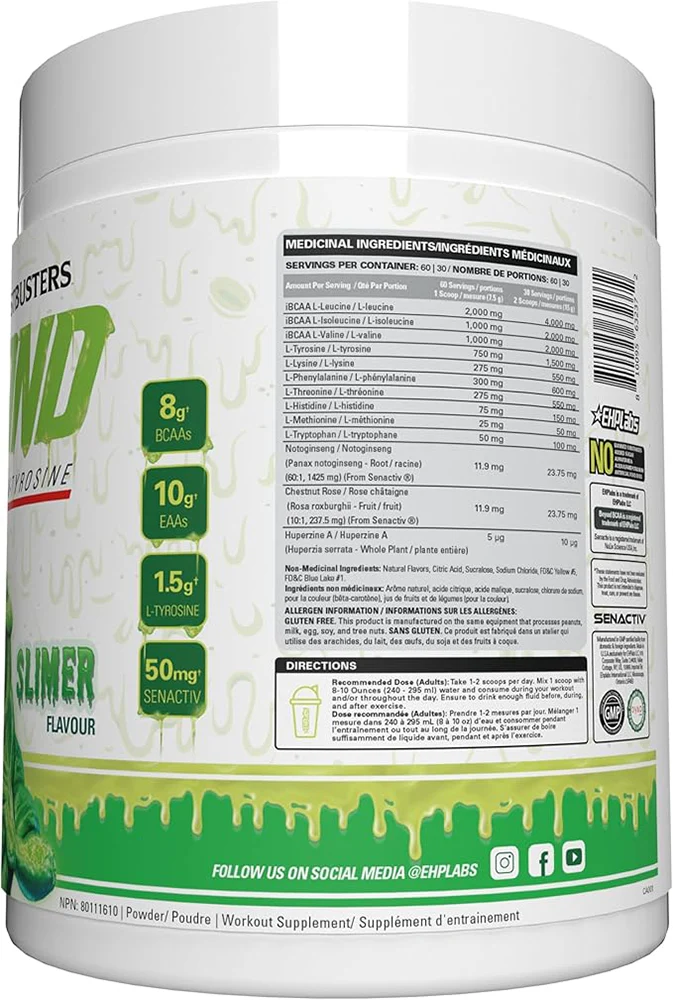 EHP Labs Beyond BCAA+EAA Intra-Workout Slimer Lime (60 doses) - Image 2