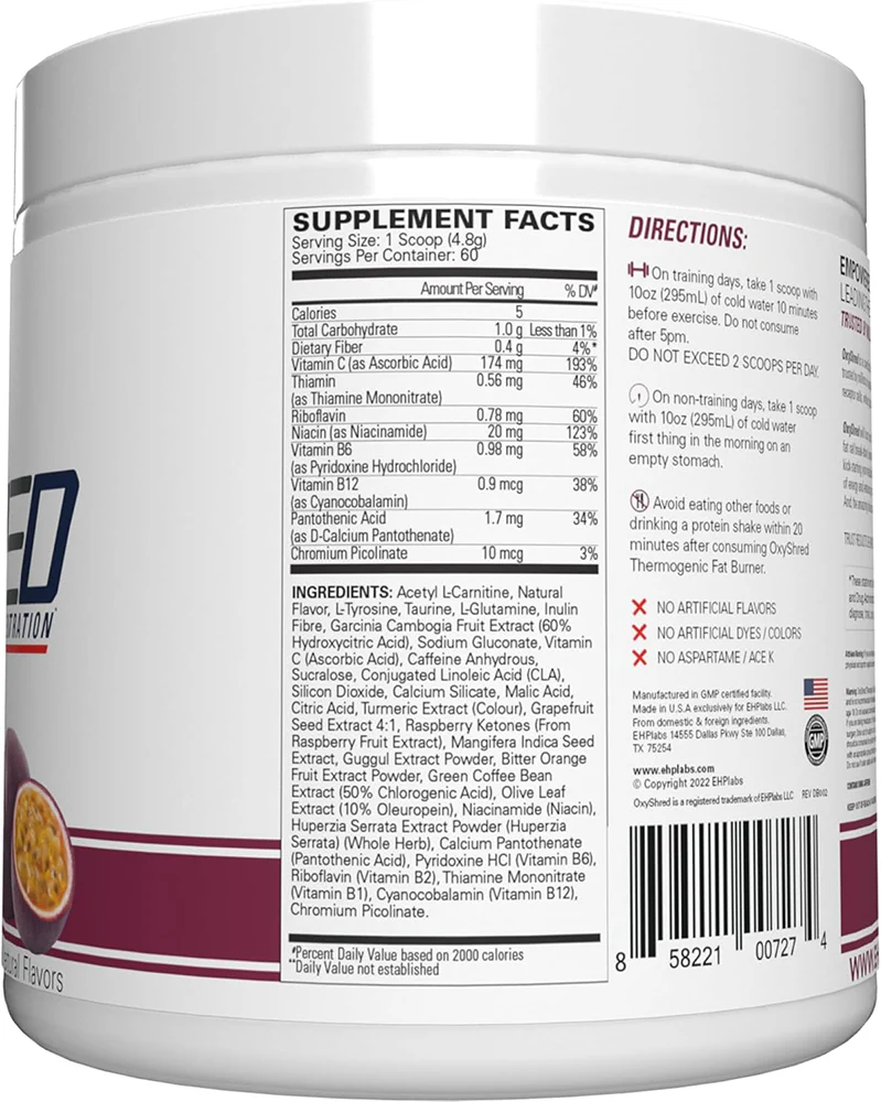 EHP Labs OxyShred Fruit de la passion (60 doses) - Image 2