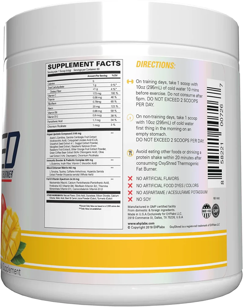 EHP Labs OxyShred Mangue (60 doses) - Image 2
