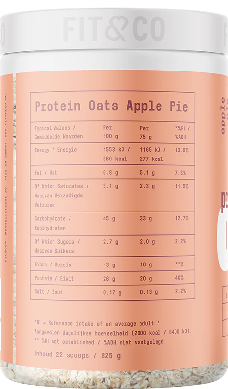 Fit & Co Protein Oats Tarte à la Pomme (825 g) - Image 2