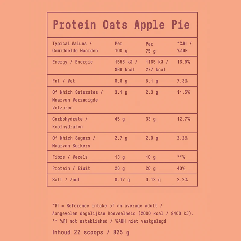 Fit & Co Protein Oats Tarte à la Pomme (825 g) - Image 3