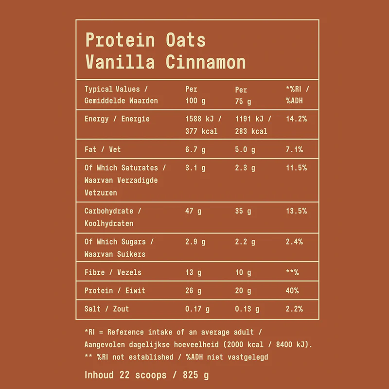 Fit & Co Protein Oats Vanille Cannelle (825 g) - Image 3
