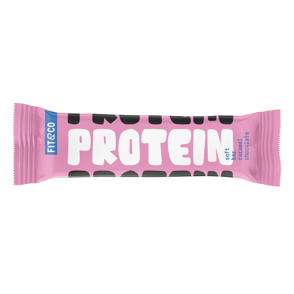 Fit & Co Protein Soft Bar Caramel Chocolate (10 x 55 g) - Image 2
