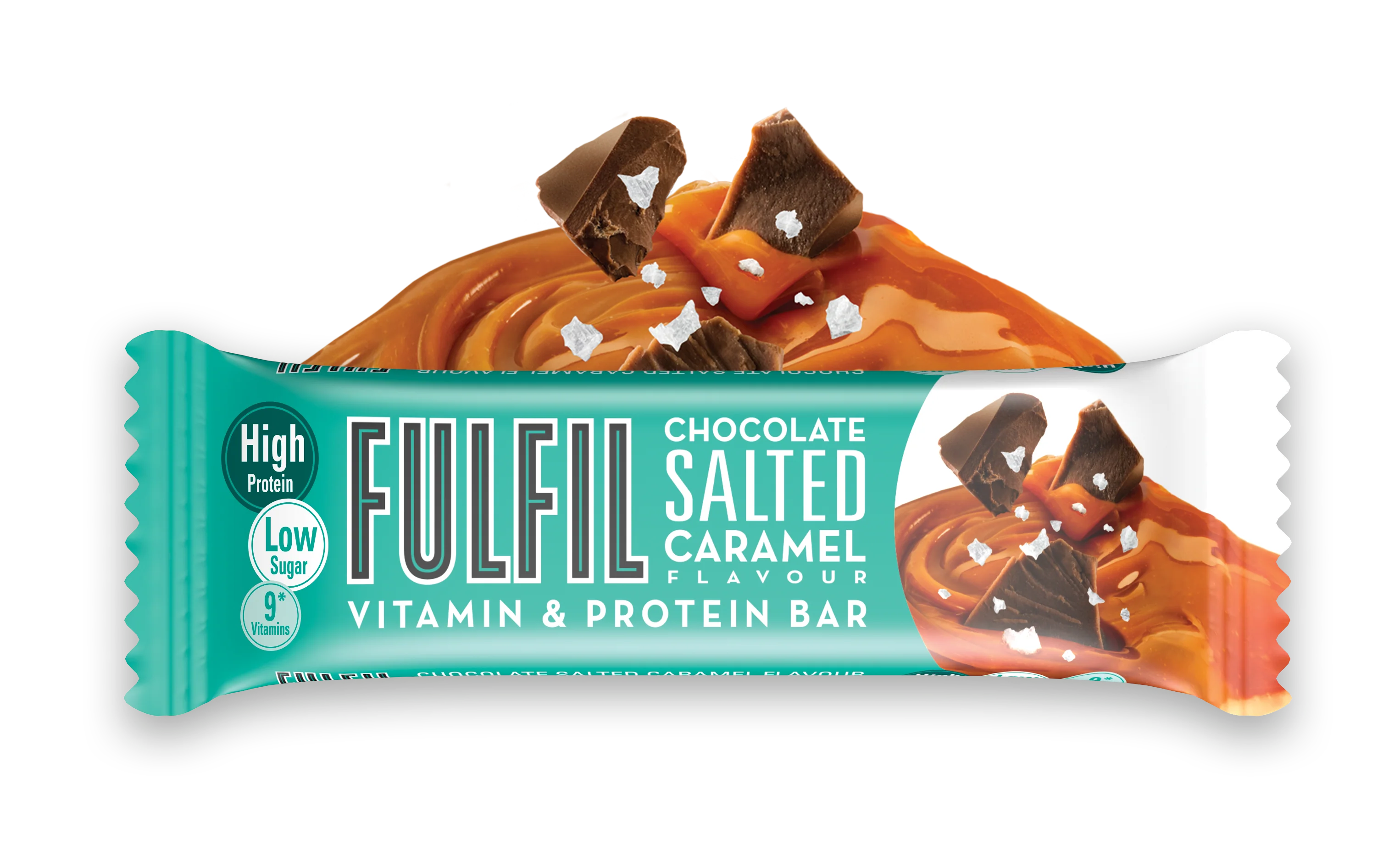 Fulfil Vitamin & Protein Bar Chocolat Caramel salé (15 x 55 g) - Image 2