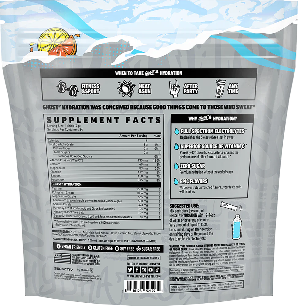 Ghost Hydration Sticks Lemon Crush (24 x 9 g) - Image 2