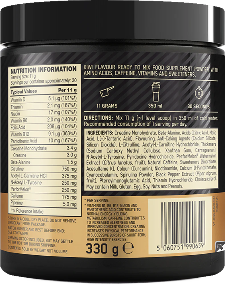 Gold Standard Pre-Workout Kiwi (330 g) - Image 2