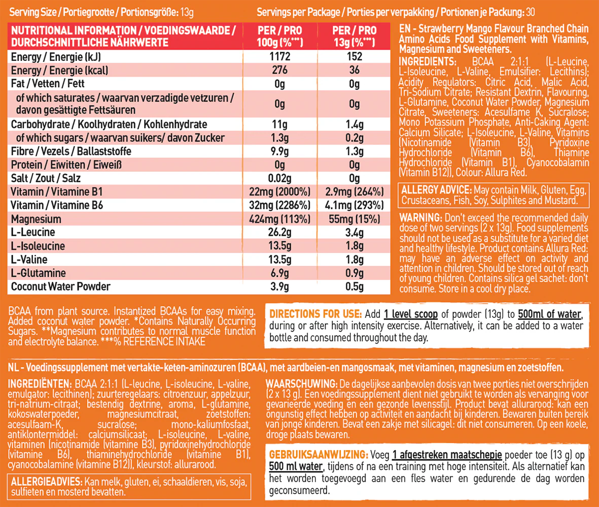 Grenade BCAA Fraise Mangue (390 g) - Image 2