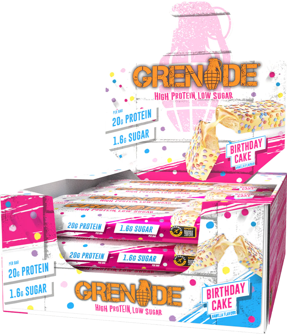 Grenade Protein Bar Birthday Cake (12 x 60 g)