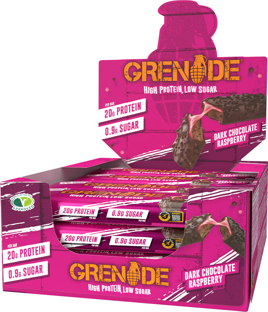 Grenade Protein Bar Chocolat noir Framboise (12 x 60 g)