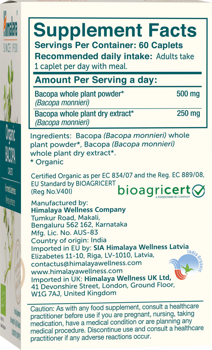 Himalaya Organic Bacopa (60 caps) - Image 3