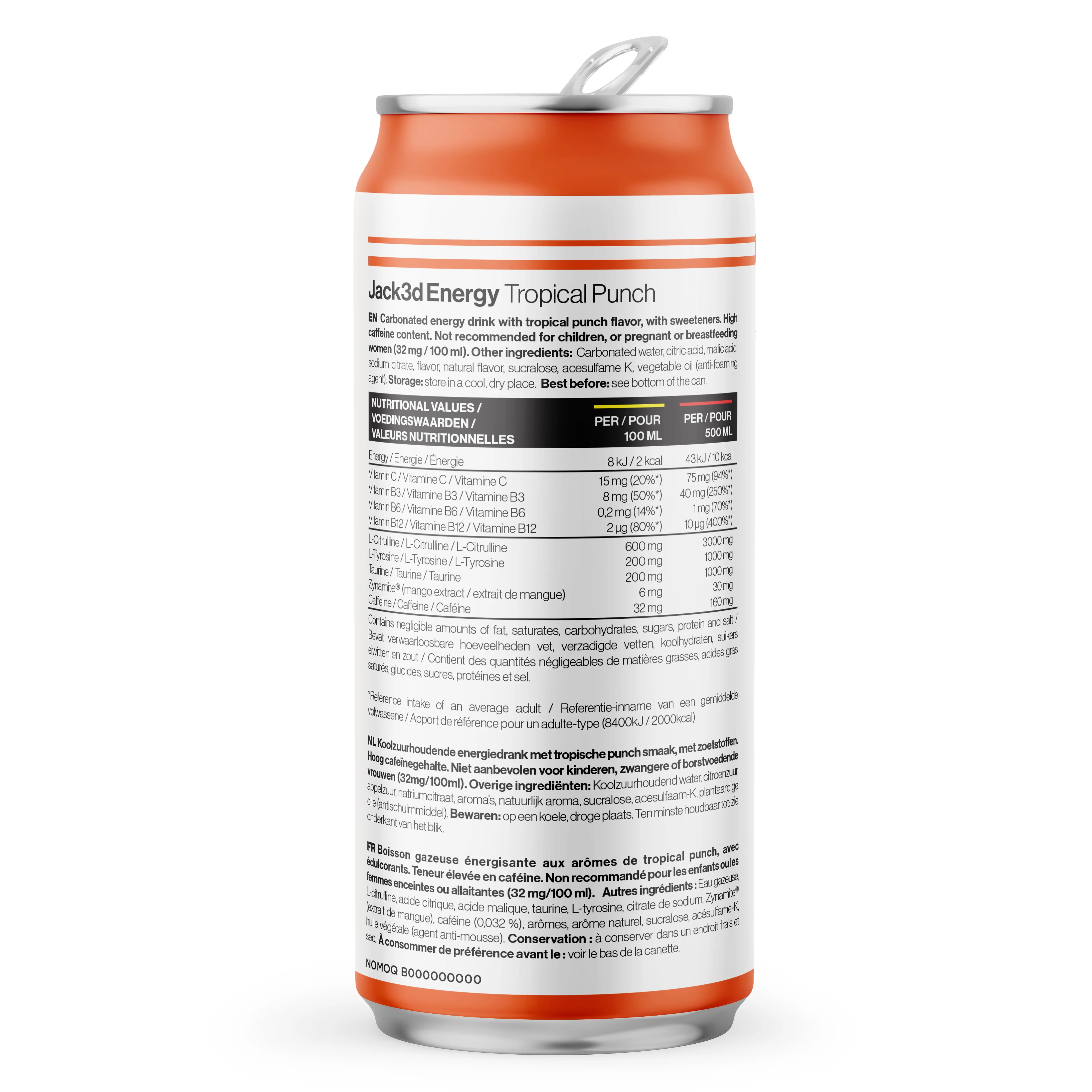 Jack3d Energy Tropical Punch (12 x 500 ml) - Image 3
