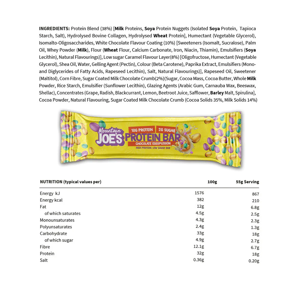 Mountain Joe's Protein Bar Chocolate Eggsplosion (12 x 55 g) - Image 3