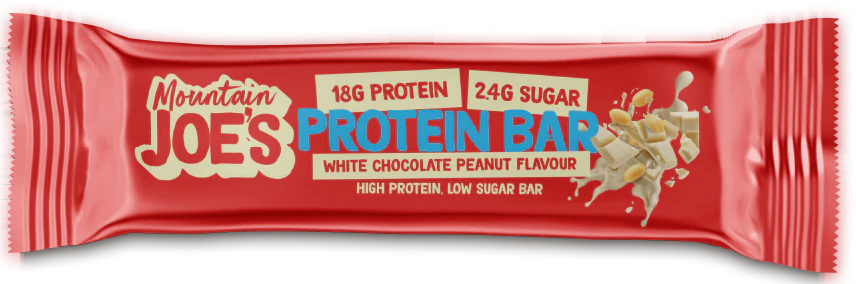 Mountain Joe's Protein Bar Chocolat blanc Cacahuètes salées (12 x 55 g) - Image 2