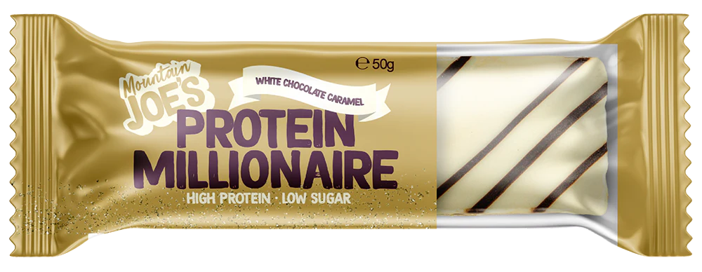 Mountain Joe's Protein Millionaire Chocolat blanc Caramel (10 x 50 g) - Image 2