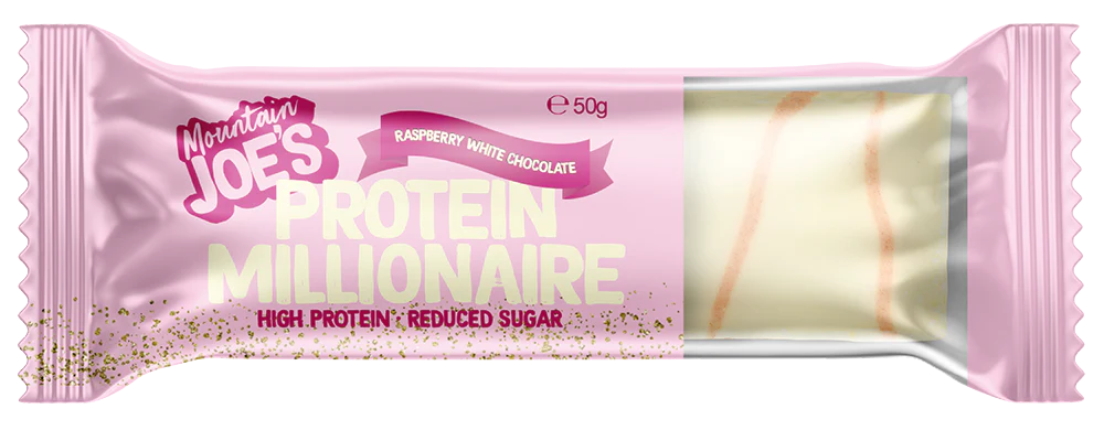 Mountain Joe's Protein Millionaire Framboise Chocolat blanc (10 x 50 g) - Image 2